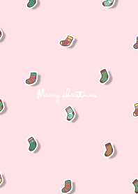 christmas socks2 - pink