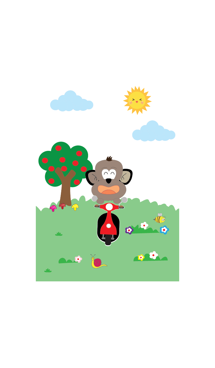 Simple cute monkey theme v.3 (JP)