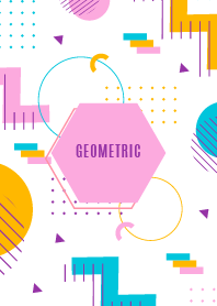 Geometric Polygon Colorful White