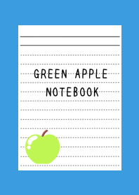 GREEN APPLE NOTEBOOK/BLUE/YELLOW