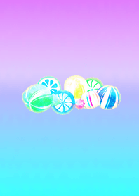 日本の飴玉パープルブルー