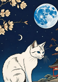 Cat under the Moon F5FCa8