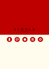 SIMPLE ROUND ICON-RED BEIGE