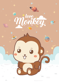 Monkey Like Galaxy Pastel Brown