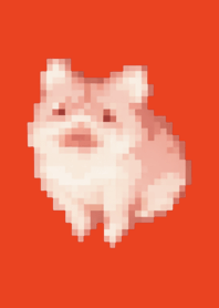 Porco Pixel Art Tema Vermelho 03