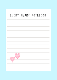LUCKY HEART NOTEBOOK-LIGHT BLUE