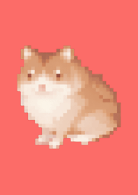 Hamster Pixel Art Theme  Red 01