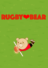 RUGBY BEAR red and black