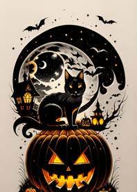 halloween cat B9a148