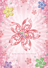 Spring shine lucky cherry blossom