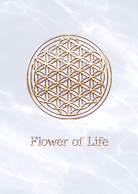 Flower of Life  - Gold (M) - Blue Gray
