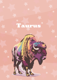 Taurus constellation on pink & blue
