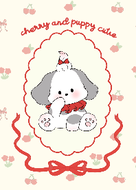 cherry and puppy cutie (red)