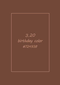 birthday color - March 20