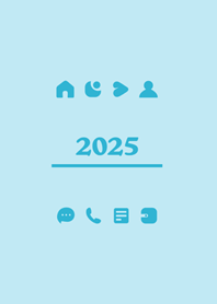 2025 年のシンプルさ(水青色)
