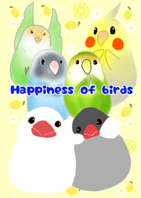 Little bird carrying happiness