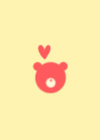 BEAR - SIMPLE - YELLOW RED