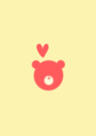BEAR / SIMPLE / YELLOW RED