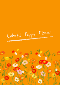 Colorful Poppy Flower -orange-