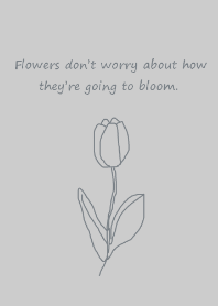 -art tulip- (gray blue)