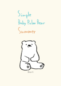 simple Baby Polar Bear - Summer -