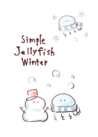 簡單的 海蜇 冬天 白藍