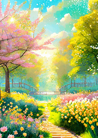 優美な春の風景の着せかえ(Spring-784)