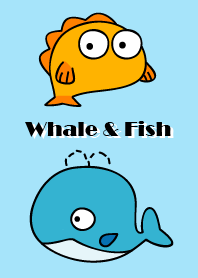whale and fish