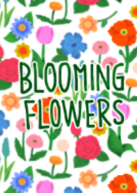 Blooming flowers,floral theme