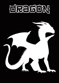 White Dragon Silhouette Guardian