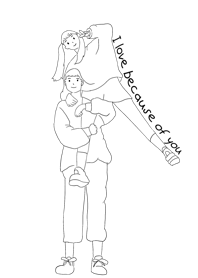 I love because of you :)-