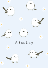 blue Happy Shimaenaga and Flowers 02_2