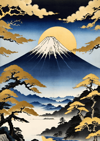 浮世繪山水-金 XY 11
