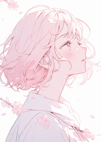 pink ethereal girl