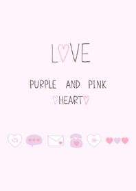 LOVE PURPLE AND PINK HEART