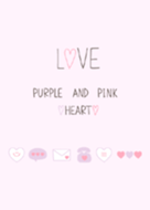 LOVE PURPLE AND PINK HEART