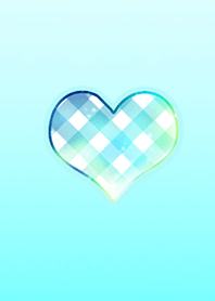 Simple Check Heart Blue