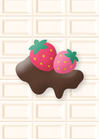 White chocolate and strawberry