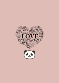 Panda LOVE Heart | Dusty Pink.Vol.4