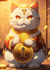 Good luck money cat
