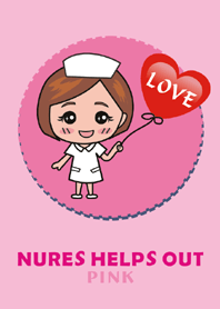 Nurse helps out-Cute nurse-pink