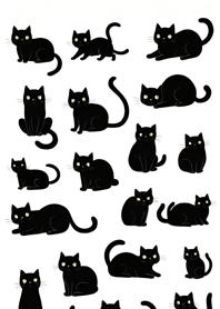 Super cute black cat MPUJO