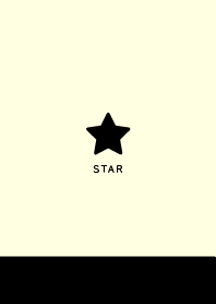 Simple Lucky Star - Powder Yellow&Black