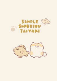 simple Shiba Inu Taiyaki beige