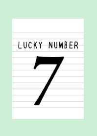 LUCKY NUMBER 7 NOTEBOOK/LIGHT MINT GREEN