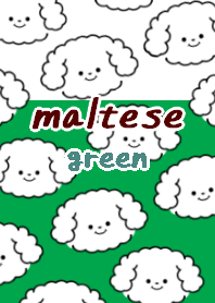 maltese dog theme11 green