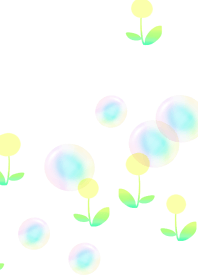 Soap bubble and cute flower