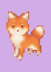 Fox Pixel Art Theme  Purple 02