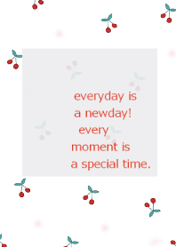 cherry pattern / white red