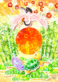 Crane and Tortoise Auspicious Picture